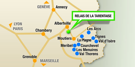 Plan situation Le Relais de Tarentaise en Savoie